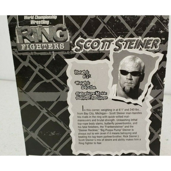 WCW NWO Ring Fighters Scott Steiner action figure Brand New ToyBiz 1999 NOC - Picture 7 of 12